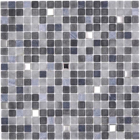 Royal 1687 Kék fekete szürke ezüst berakással mozaik
