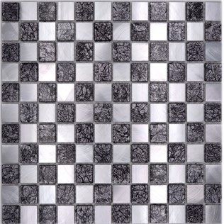 Royal 2089 Feketére festett ezüstfóliás kristály csiszolt alumínium dekormozaik 4 mm vastag
