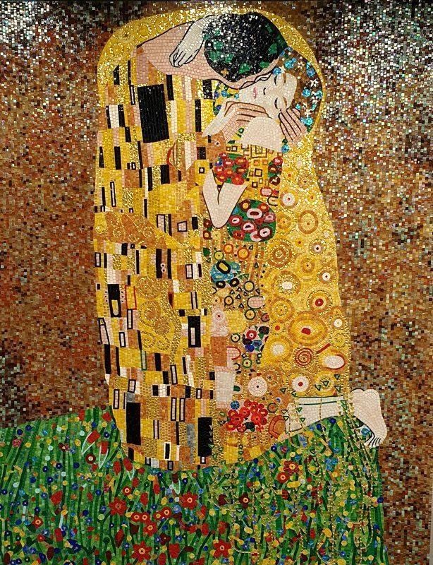 Gustav Klimt - A Csók (The Kiss) - Artmozaik kép