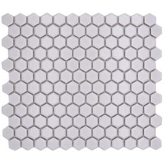 Fehér matt hexagon mozaik