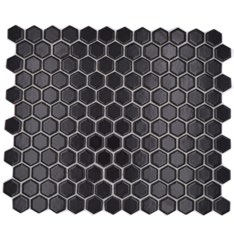 Matt fekete hexagon mozaik