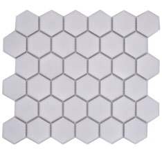 Royal 1609 Matt fehér hexagon mozaik (közepes szemcséjű)
