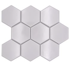 Royal 1613 Fényes fehér hexagon mozaik (nagy szemcséjű)