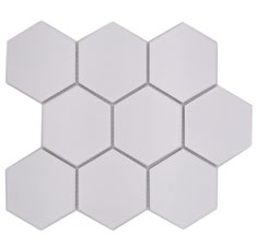 Royal 1614 Matt fehér hexagon mozaik (nagy szemcséjű)