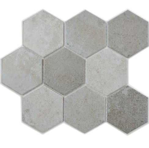 Royal 1201 Betonhatású szürke hexagon mozaik (nagy szemcséjű)
