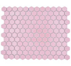 Royal 1617 Fényes rózsaszín hexagon mozaik (kicsi szemcséjű)