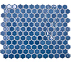 Royal 1618 Fényes kék hexagon mozaik (kicsi szemcséjű)