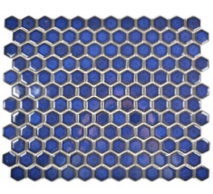 Royal 1620 Fényes sötét kék hexagon mozaik (kicsi szemcséjű)