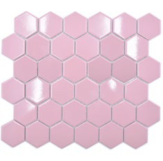 Royal 1623 Fényes rószaszín hexagon mozaik (közepes szemcséjű)
