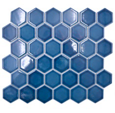 Royal 1624 Fényes kék hexagon mozaik (közepes szemcséjű)