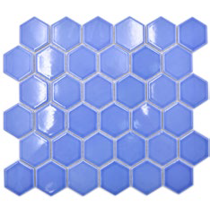 Royal 1628 Fényes világos kék hexagon mozaik (közepes szemcséjű)