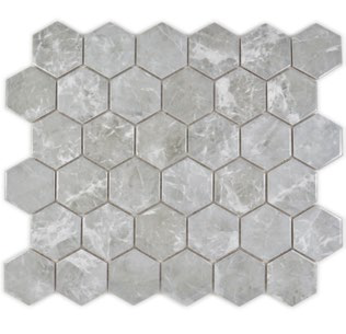Royal 1648 Szürke márványhatású hexagon mozaik