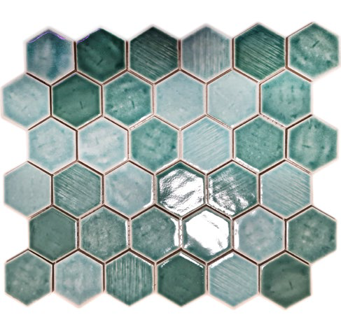Royal 1178 Türkizzöld mázas hexagon dekormozaik