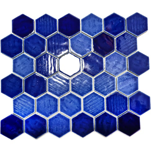 Royal 1179 Kék mázas hexagon dekormozaik