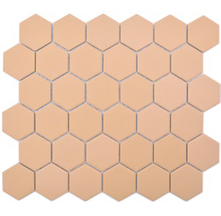 Royal 1639 Sárga matt R10B csúszásmentes hexagon mozaik (közepes szemcséjű)