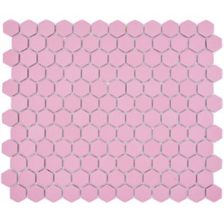 Royal 1630 Rózsaszín matt R10B csúszásmentes hexagon mozaik (kicsi szemcséjű)
