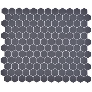 Royal 1634 Fekete matt R10B csúszásmentes hexagon mozaik (kicsi szemcséjű)