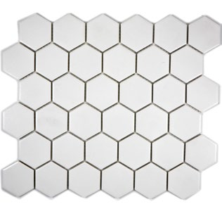Royal 1383 Fehér matt R10 csúszásmentes hexagon mozaik (közepes szemcséjű)