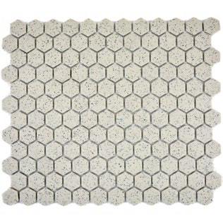 Royal 1393 Krém mákszemes matt R10 csúszásmentes anyagában színezett kerámia hexagon mozaik (kicsi szemcséjű)