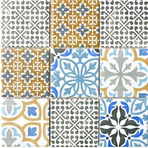 Royal 1806 Színes mintás marokkói stílusú retro mozaik (nagy szemcséjű)