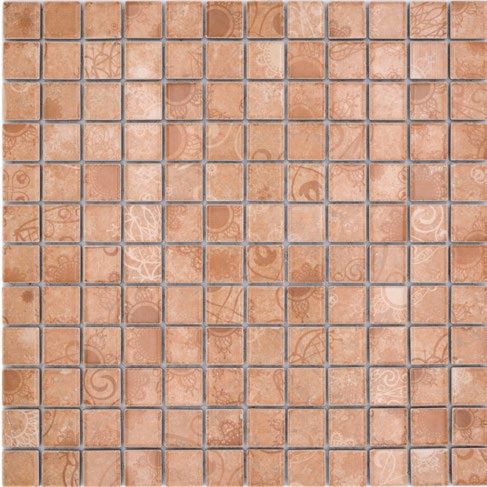 Royal 1678 Matt barna-bézs mintás retro mázas mozaik