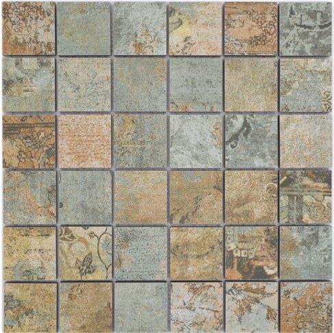 Royal 1067 Szőnyeg hatású retro mintás R9 csúszásmentes mozaik (közepes szemcséjű)