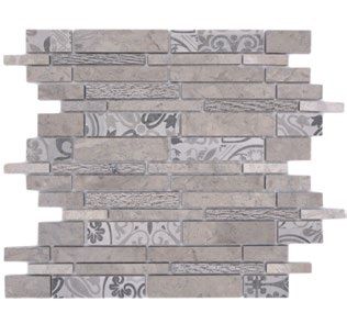 Royal 1756 Slim retro mintás szürke kő különböző felületekkel mozaik