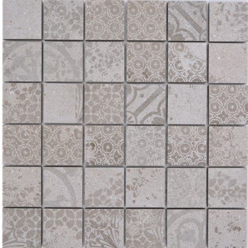 Royal 3054 Retro bézses mintás kő R10B csúszásmentes mozaik