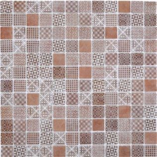 Royal 1790 Marokkói barna-fehér mintás retro mozaik