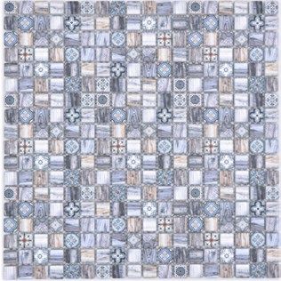 Royal 2420 Vegyes színű fahatású marokkói mintás berakással retro mozaik (apró szemcséjű)