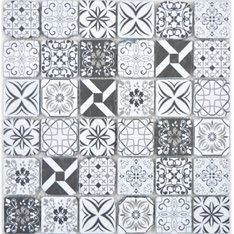 Royal 2192 Fekete-fehér marokkói mintás mozaik