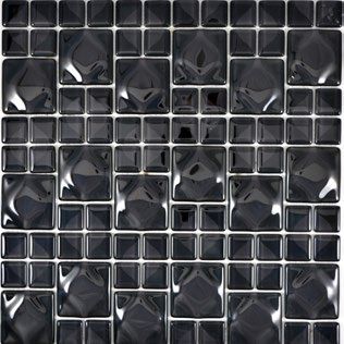Royal 2066 Fekete retro kristálymozaik