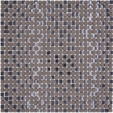Royal 1419 Matt szürke fényes szürke kristály berakással minimal 1x1 cm mozaik