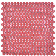 Royal 1436 Fényes és matt piros hexagon minimal mozaik