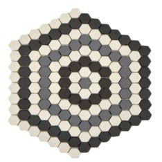 Royal 1434 Matt fekete-szürke-bézs hexagon mozaikból kirakott minta minimal