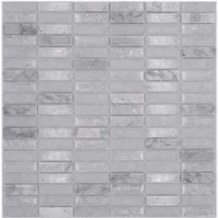 Royal 2514 Fehér márvány és roppantott fényes és opálos kristály mozaik