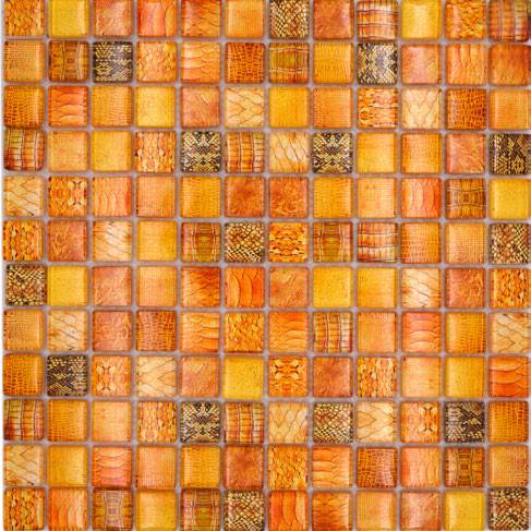 Royal 2464 Narancs kígyóbőr mintás digital design mozaik