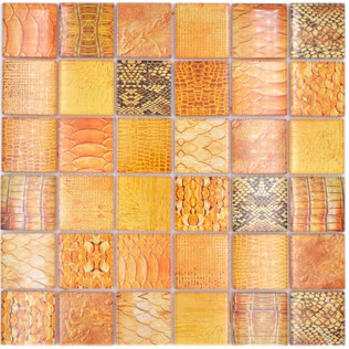 Royal 2465 Narancs kígyóbőr mintás digital design mozaik (nagy szemcséjű)