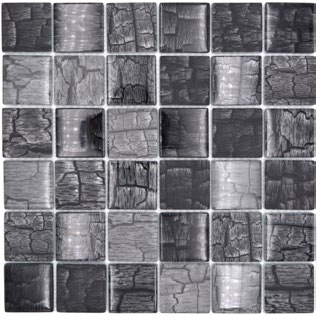 Royal 3114 Fekete-szürke fakéreg-faszén mintás digital design mozaik
