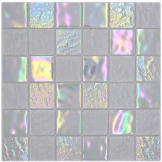 Royal 3049 Fehér irizáló bevonattal prémium medence mozaik (nagy szemcséjű)