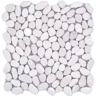 Royal 2534 Természetes kő fehér színű kavics különböző vastagságú és felületű nem egyenesre csiszolt