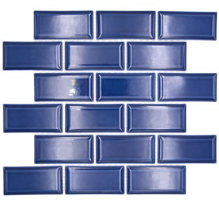 Royal 3015 Kék fényes fózolt Metro Design mozaik (közepes)