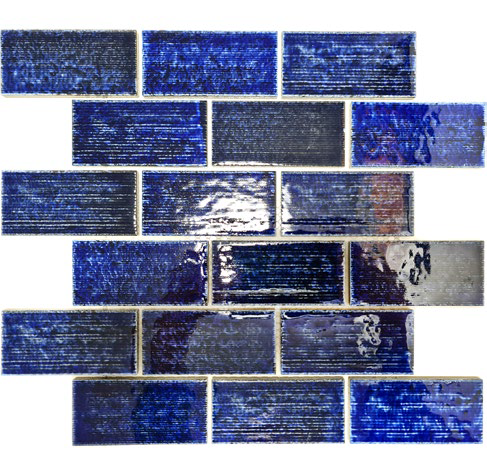 Royal 1154 Kék fényes Téglalapocska eltolásban mozaik (közepes)