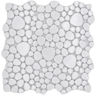 Royal 2535 Fehér fényes kavics mázas kerámia mozaik