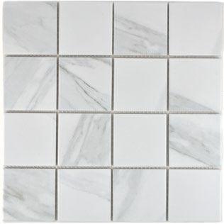 Fehér márvány szürke erezetes mázas NAGY kerámia mozaik