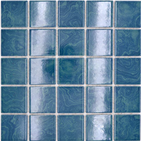 Royal 3099 Kék hullám mintázattal fényes mázas kerámia mozaik