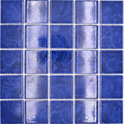Royal 3101 Kék hullám mintázattal fényes mázas kerámia mozaik