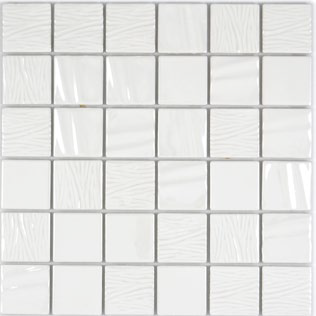 Royal 1158 Fehér fényes nyomott mintás mázas kerámia mozaik Japán stílus