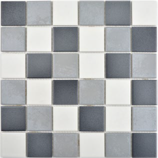 Royal 1092 Szürke-fehér vegyesen matt R10B csúszásmentes mázas kerámia mozaik (közepes szemcséjű)