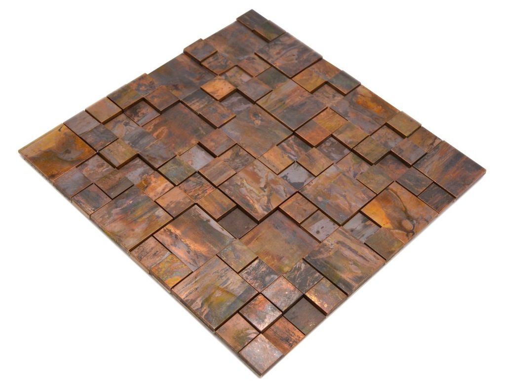 Royal 2524 Mix 3D réz lemezes négyzetes mozaik (különböző vastagságú)